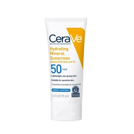 CeraVe Hydrating Mineral Face Sunscreen Broad Spectrum SPF 50