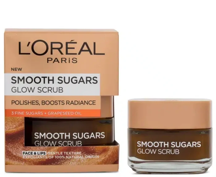L'Oréal Paris Skin Care Pure Sugar Face Scrub with Grapeseed for Dull Skin to Smooth and Glow