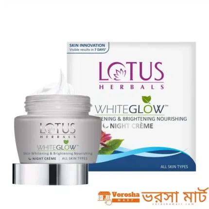 Lotus White Glow Skin Whitening & Brightening Nourishing Night Creme – 60gm