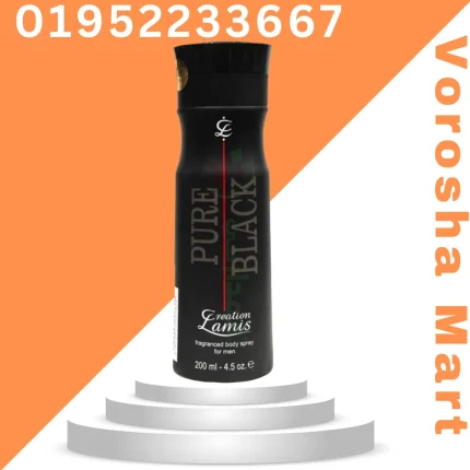 Pure Black Fragranced Body Spray - 200ml