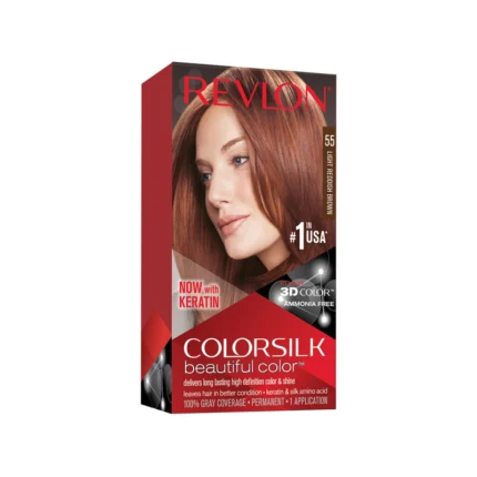 Revlon ColorSilk Beautiful Colo 55 Light Reddish Brown